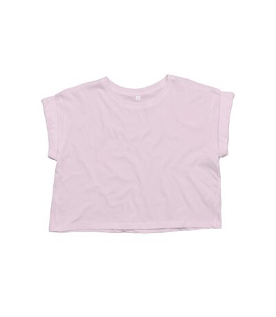 Womens/ladies crop top soft pink Mantis