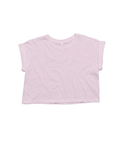 Womens/ladies crop top soft pink Mantis