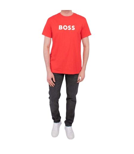 T-shirt Motif/style Logo Homme Rouge Boss