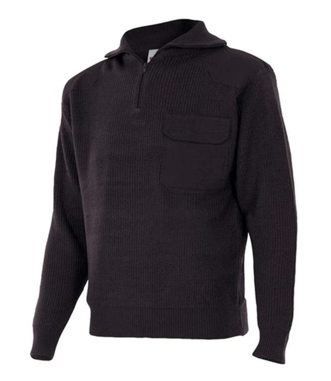 Pull col montant zippé - Homme - VL101 - noir-2