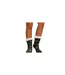 Chaussettes Motif/style Tête De Cheval Funky Femme Vert Marron Blanc Bartleby-1
