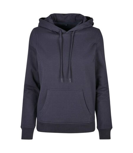 Sweat À Capuche Basic Femme Bleu Marine Build Your Brand