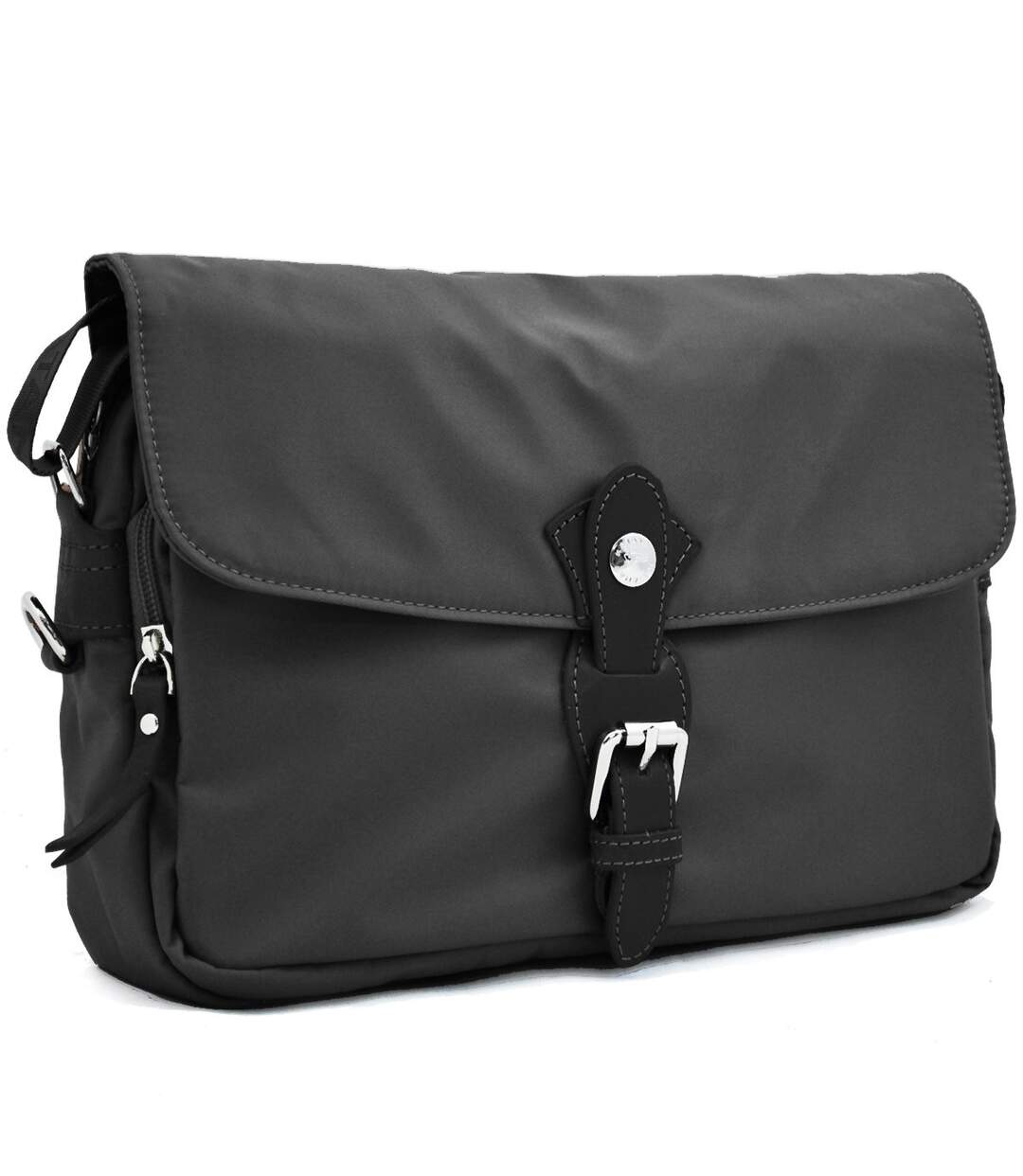 Katana - Sac bandoulière nylon et cuir - noir - 2563-1