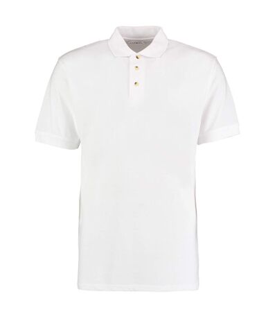 Polo workwear homme blanc Kustom Kit