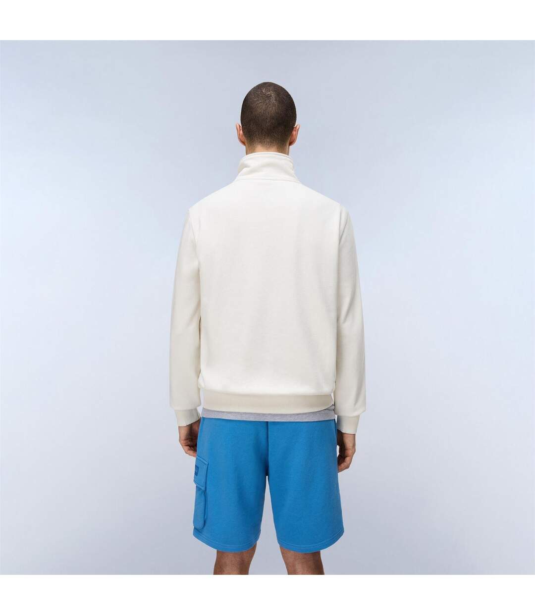 Mens Box Logo Sweatshirt White Napapijri-4