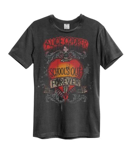 T-shirt school´s out adulte charbon Amplified