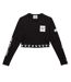 Womens/ladies Minecraft Crop T-shirt Black Lacoste-2