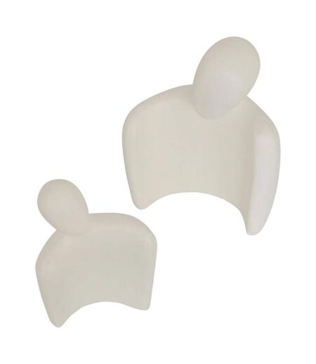 Statuette Couple en Résine Rima 22cm Blanc