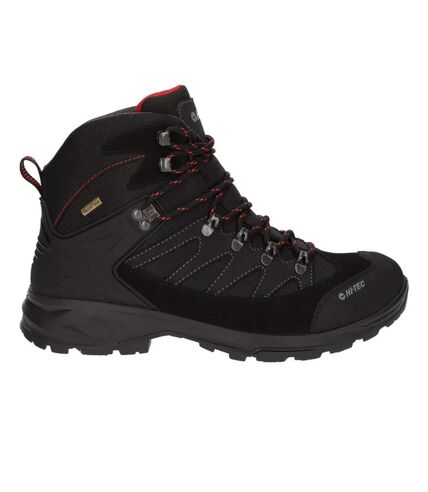 Mens clamber suede walking boots charcoal/red Hi-Tec