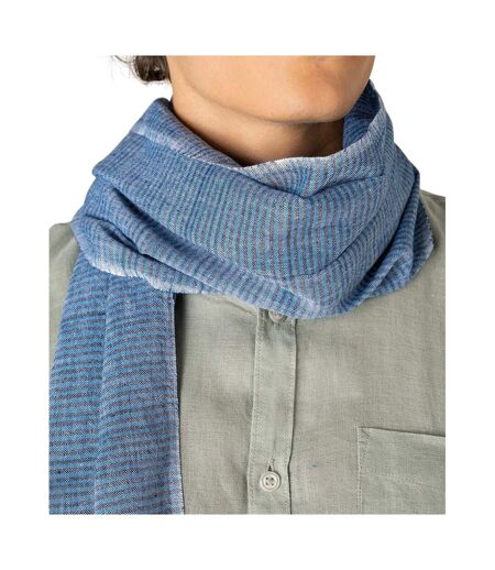 Écharpe Motif/style Lignes Adulte Taille Unique Bleu Spasso