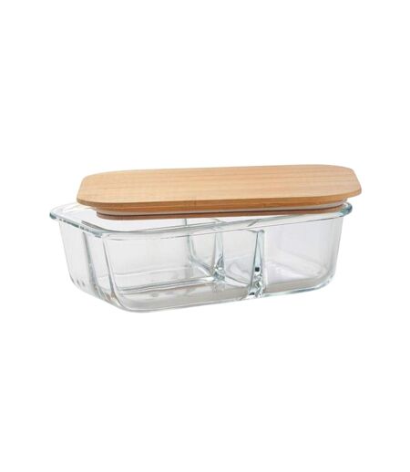 Tundra 3 bamboo glass lunch box one size transparent MidOcean