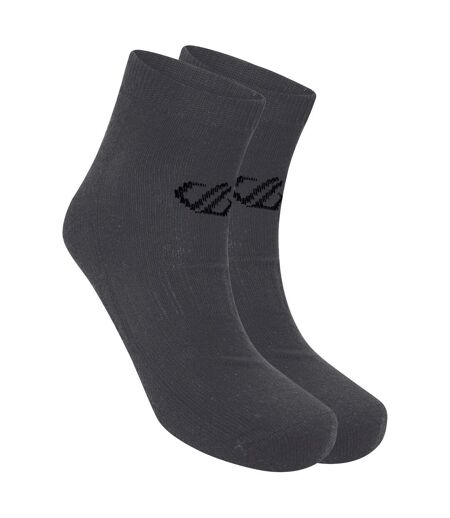 Dare 2B Unisex Adult Essentials Ankle Socks (Pack of 2) (Ebony Grey) - UTRG5429