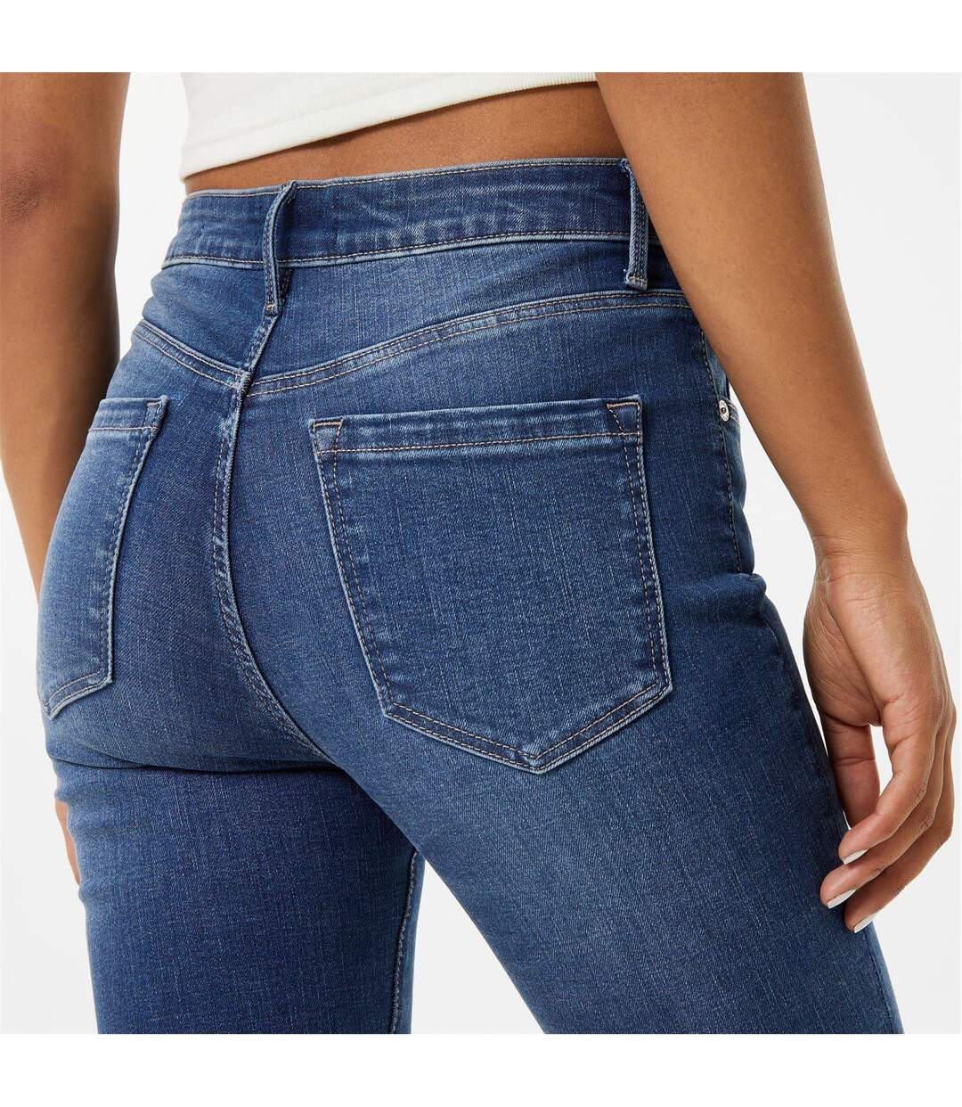Womens/ladies Aimie Skinny Jeans Mid Indigo Jack Wills-3