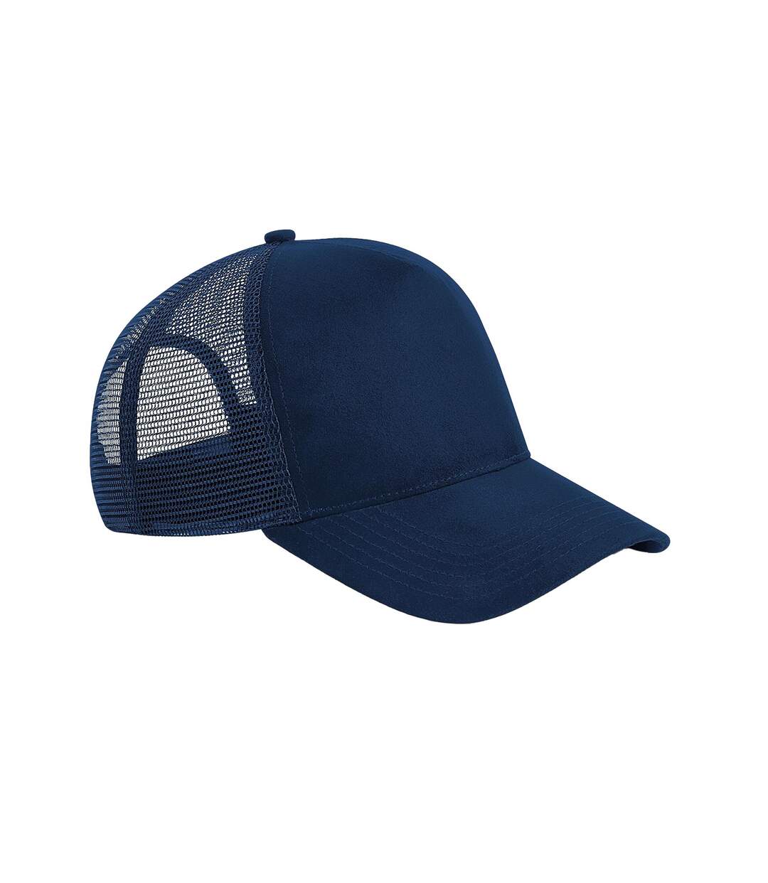 Casquette De Camionneur Unisexe En Daim Pour Adultes Bleu Marine Beechfield-1