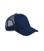 Casquette De Camionneur Unisexe En Daim Pour Adultes Bleu Marine Beechfield-1