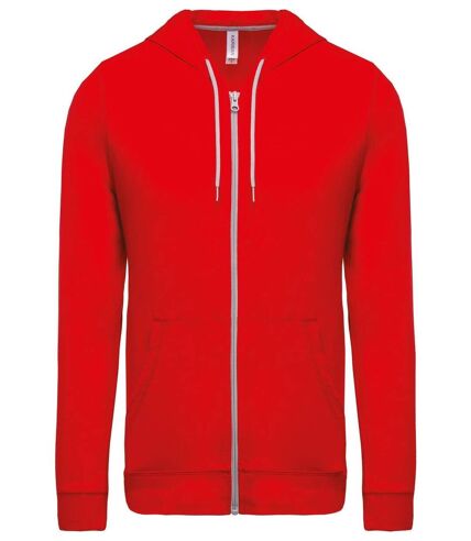 Veste zip intégral à capuche - Homme - K438 - rouge