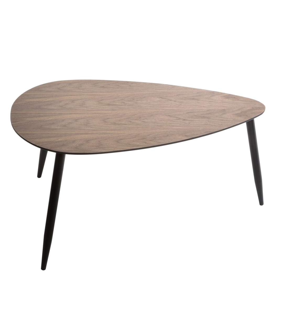 Duo de table basses en MDF effet bois de Noyer - Marron-3