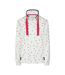 Womens/ladies Polka Dot Button Neck Sweatshirt Chalk Lazy Jacks-1