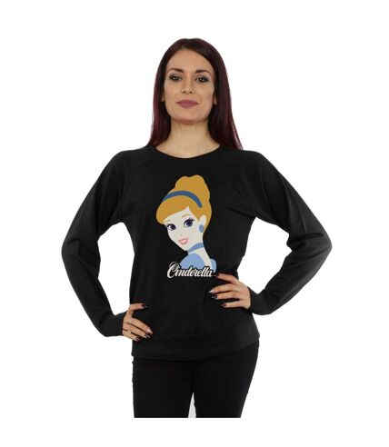 Disney Princess Womens/Ladies Cinderella Silhouette Sweatshirt (Black)