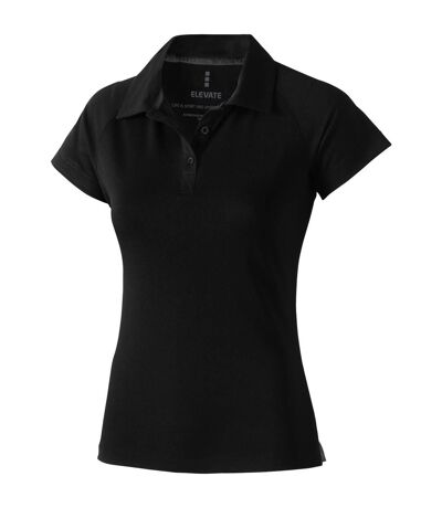 Elevate Womens/Ladies Ottawa Short Sleeve Ladies Polo (Solid Black)