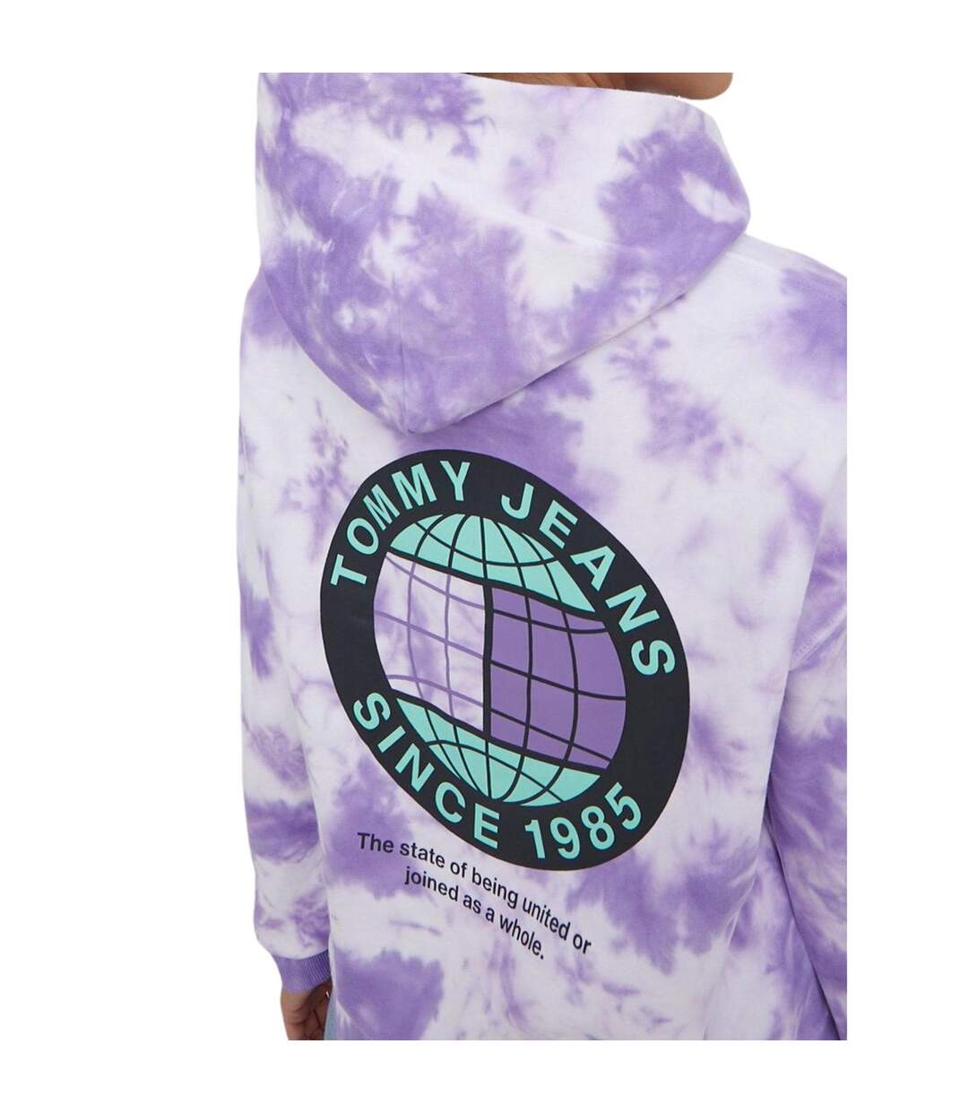 Sweat À Capuche Motif/style Tie-dye Femme Violet Blanc Tommy Jeans-3