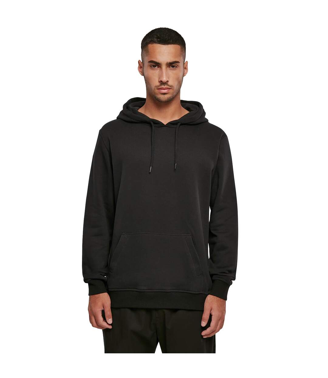 Mens Ultra Heavy Regular Hoodie Noir Build Your Brand-2