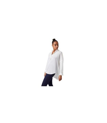 Womens/ladies Popover Crepe Recycled Shirt Winter White French Connection