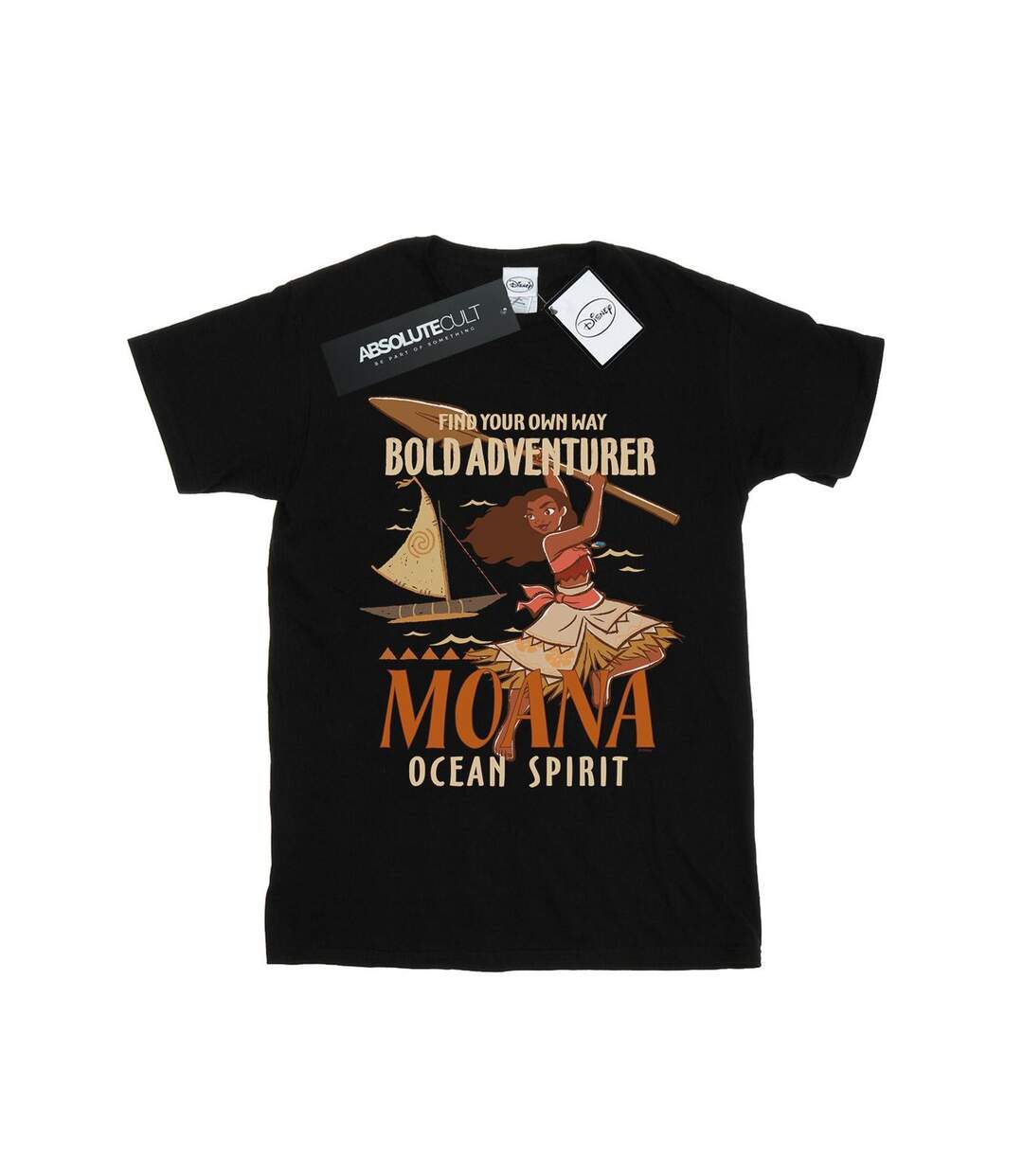 Disney Womens/Ladies Moana Find Your Own Way - T-shirt boyfriend en coton (Noir) - UTBI39377-1