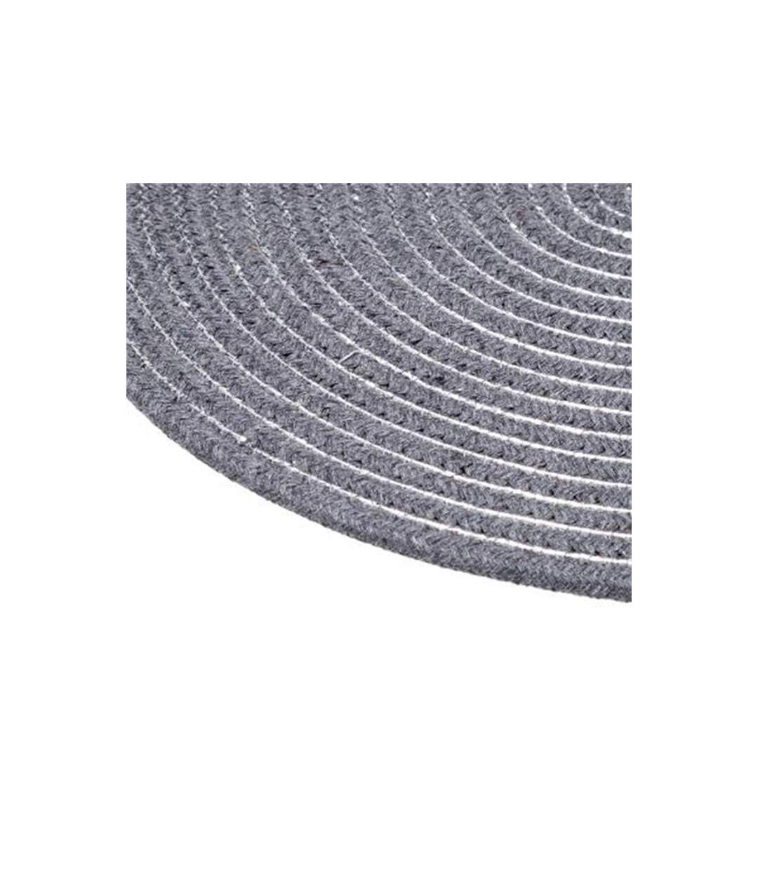 Set de Table Rond Déco Shiny 35cm Gris Foncé-2