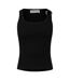 Womens/ladies Charlotte Sleeveless Vest Top Black Edited-2