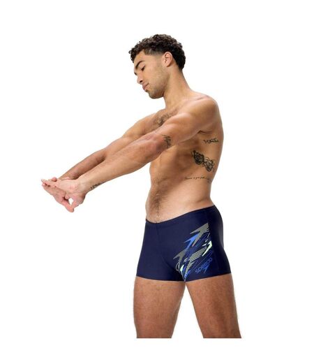 Short De Bain Motif/style Géométrique Medley Homme Bleu Violacé Bleu Sombre Speedo