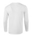 Lot de 5  t-shirts manches longues hommes blanc Gildan-2