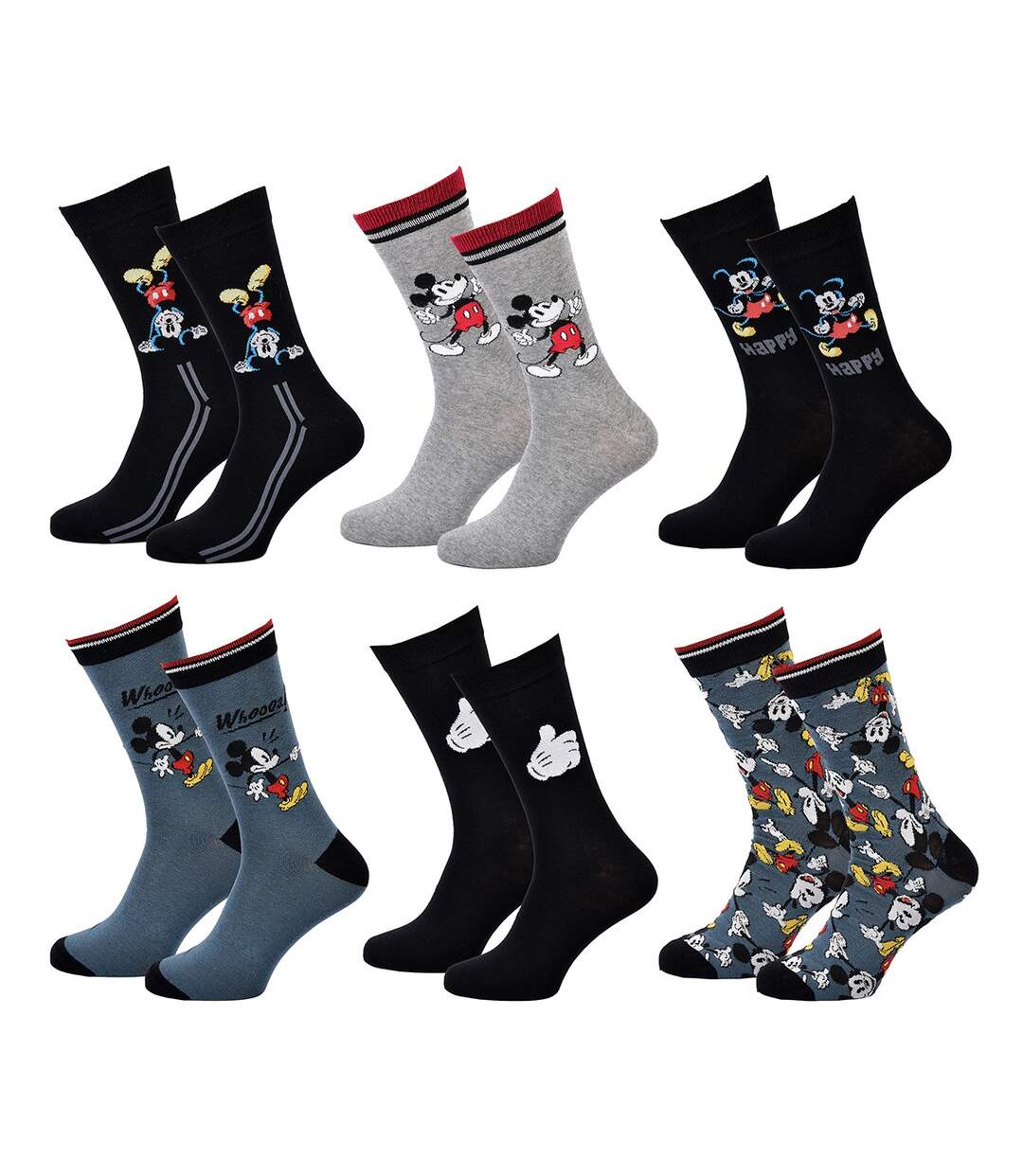 Chaussettes Pack HOMME MICKEY Pack de 6 Paires 0352