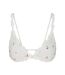 Womens/ladies Lace Stretch Triangle Cups Bralette Ivory Cherry Skims-2