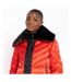 Dare 2B Womens/Ladies Julien Macdonald Suppression Contrast Panel Padded Jacket (Volcanic Red) - UTRG8544