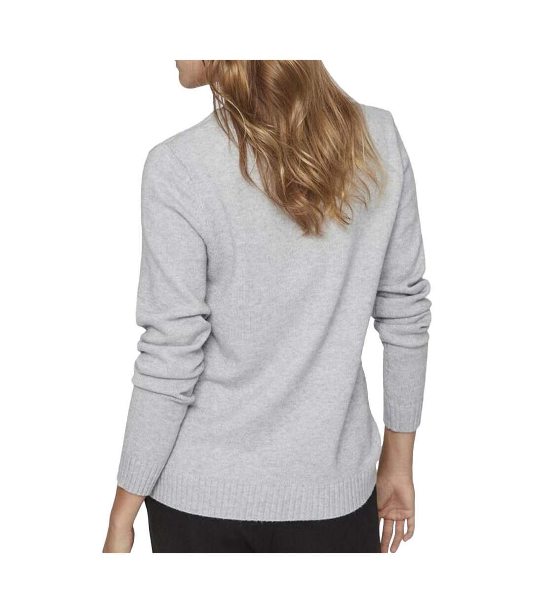 Pull Col V Gris Femme Vila 69 - S