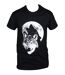T-shirt homme manches courtes - Loups - 19955 - noir