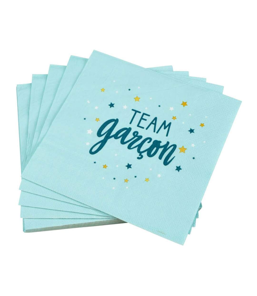 Lot de 20 Serviettes en Papier Team Garçon 33x33cm Bleu-1