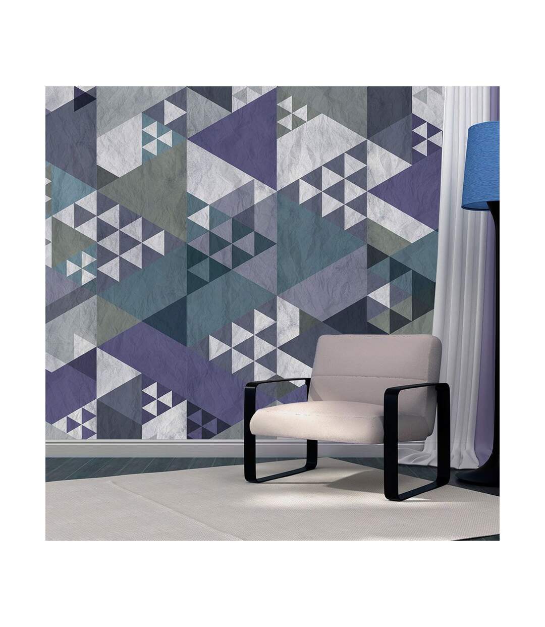 Papier Peint Blue Patchwork 50x1000cm-1