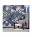 Papier Peint Blue Patchwork 50x1000cm-1