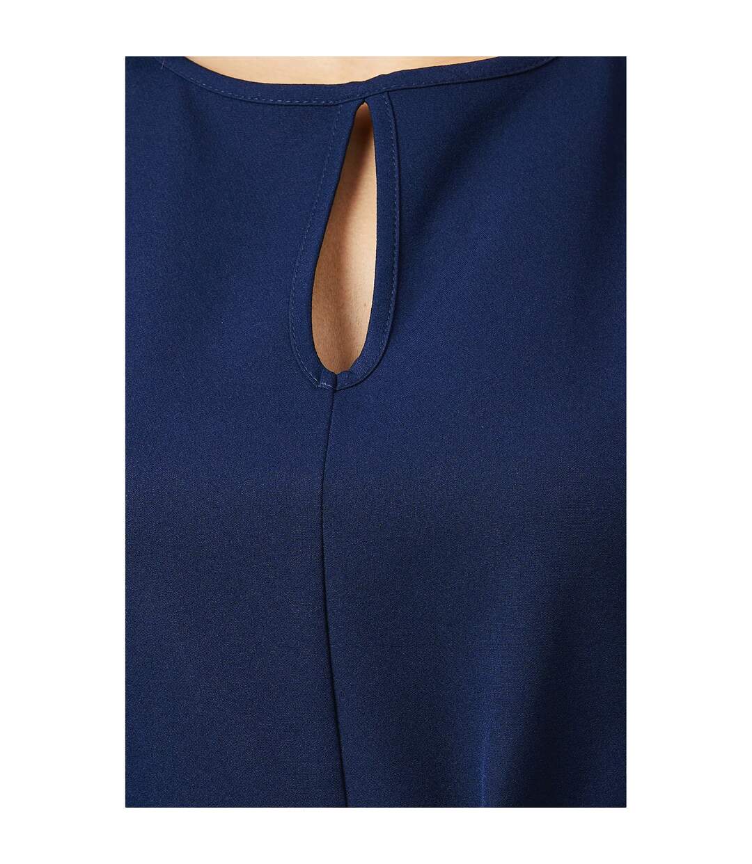 Womens/ladies Piping Detail Puff Sleeve Midi Dress Navy Principles-4