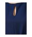 Womens/ladies Piping Detail Puff Sleeve Midi Dress Navy Principles-4