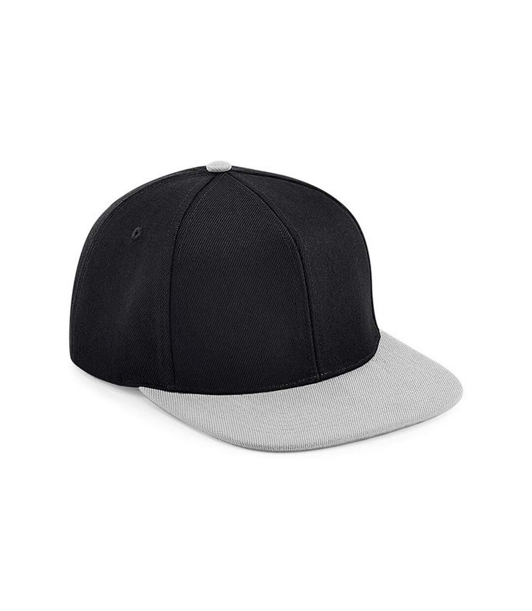 6 panel snapback cap black/grey Beechfield-1