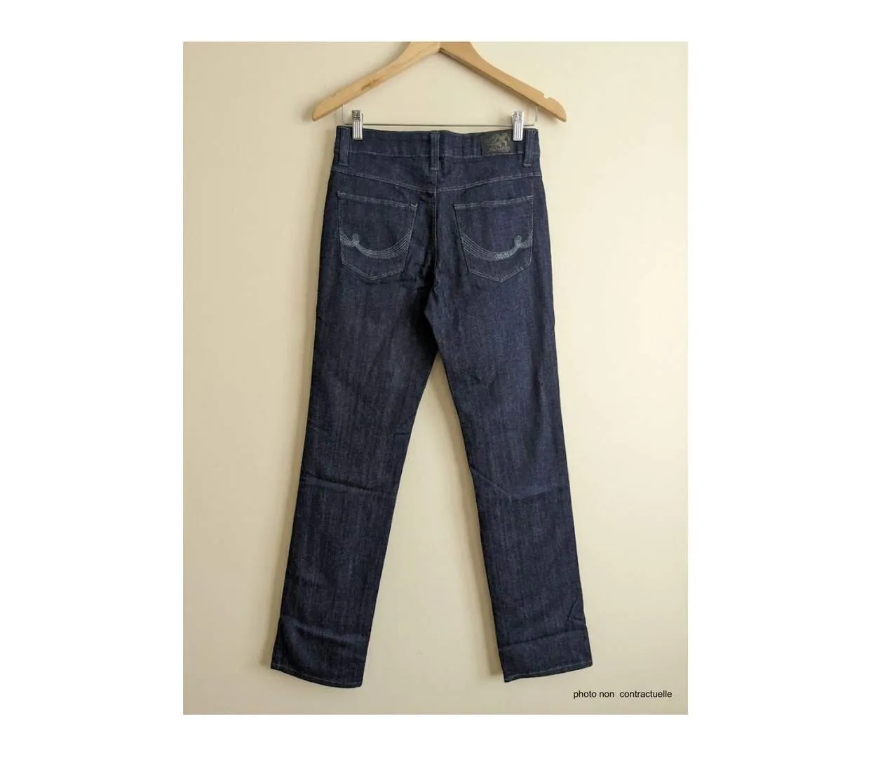 Jean Femme Taille Haute Stretch Bleu Brut - Coupe Confort AXXANO-3