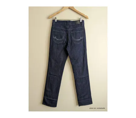 Jean Femme Taille Haute Stretch Bleu Brut - Coupe Confort AXXANO