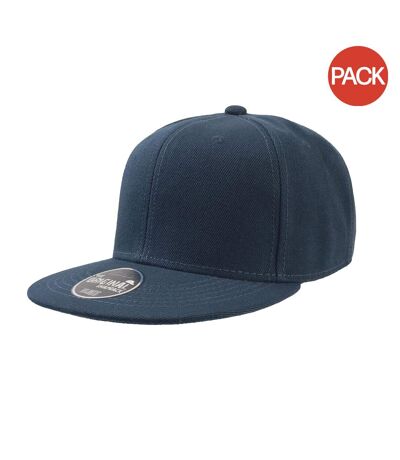 Lot de 2  casquettes avec visière plate adulte bleu marine Atlantis