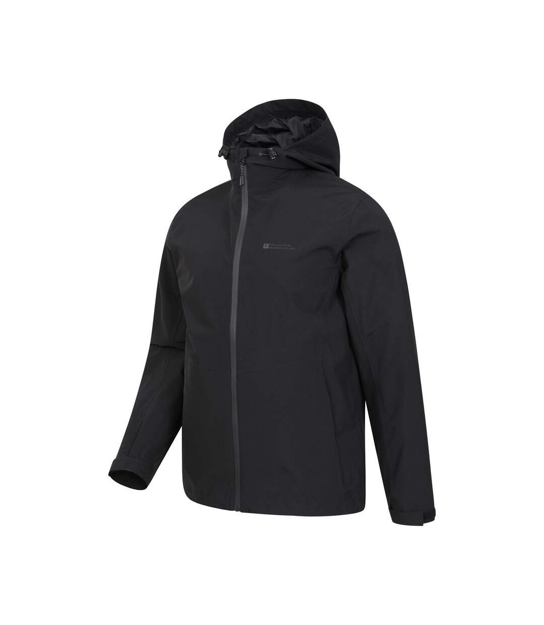 Mens covert waterproof jacket black Mountain Warehouse-4