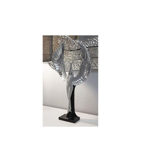 Statuette Déco Ailes Sparky 48cm Argent