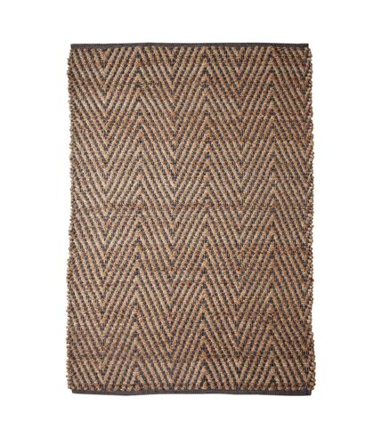 Tapis jute rectangle fait à la main motif simple