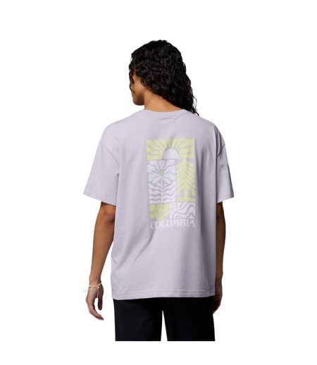 Womens/ladies Floral Oversized T-shirt Lavender Columbia